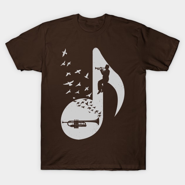Musical note - Trumpet T-Shirt by barmalisiRTB